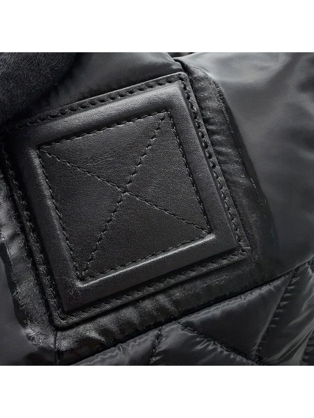 Chanel Tote Bag Quilted CC Logo Coco Cocoon Small Nylon Black